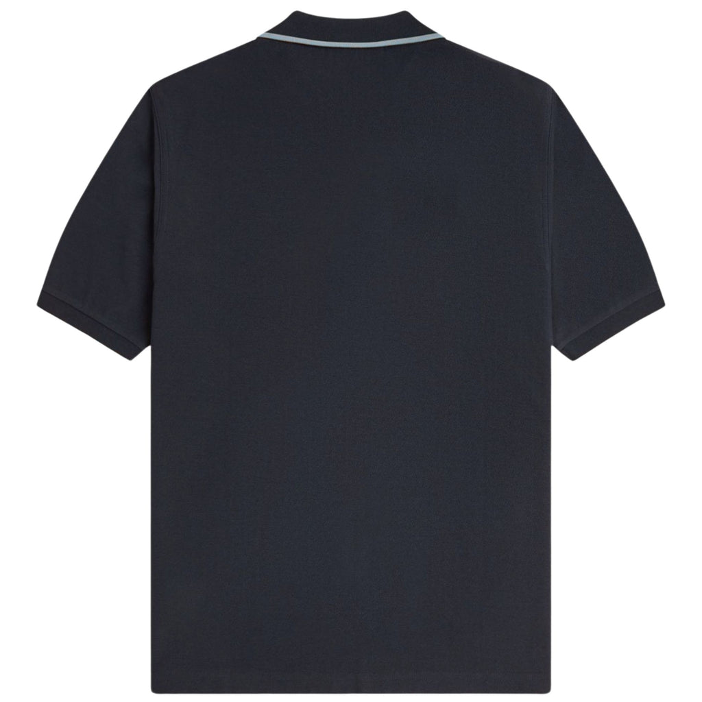 Fred Perry Crepe Pique Polo Shirt - Navy