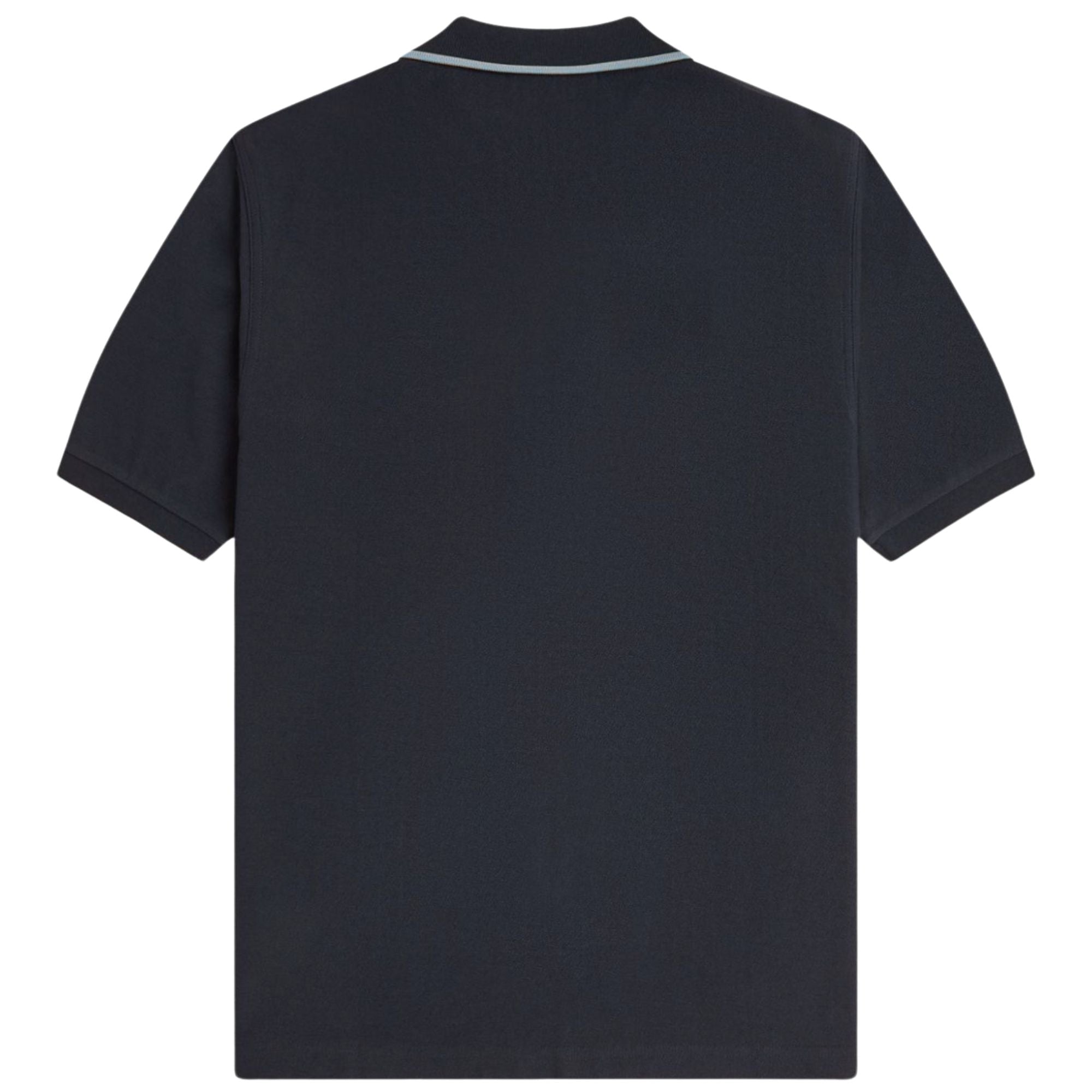 Crepe Pique Polo Shirt - Navy