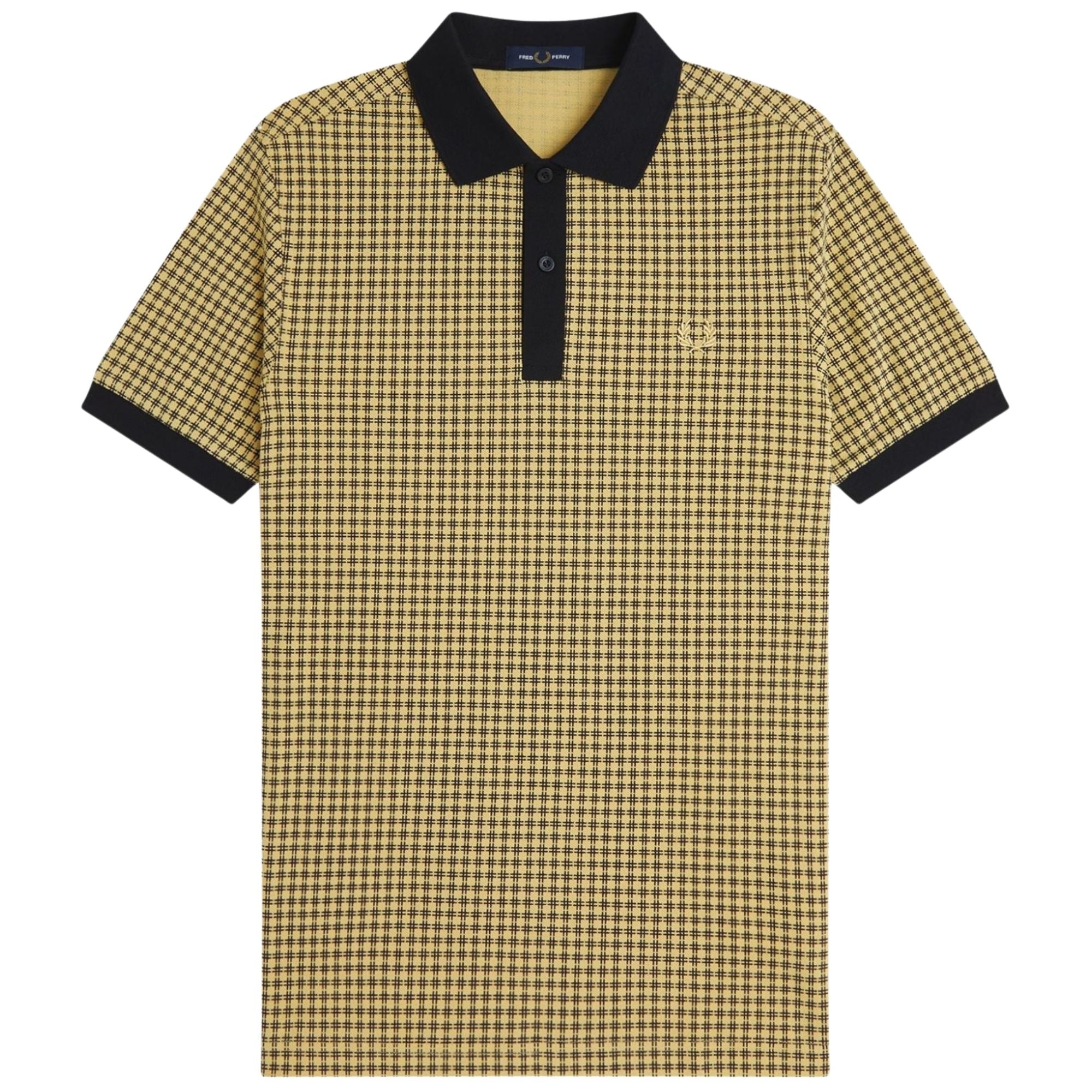 Cross Print Polo Shirt - Black