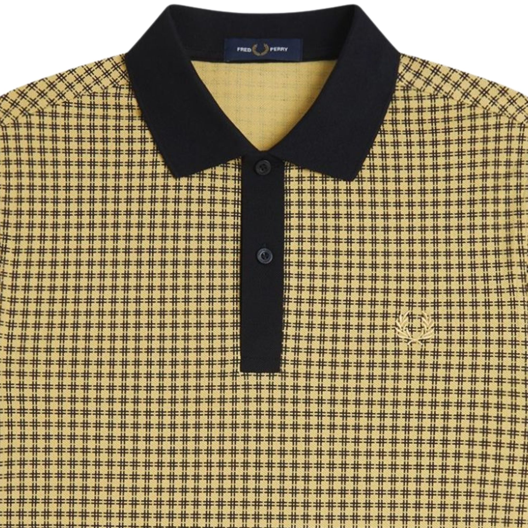 Cross Print Polo Shirt - Black