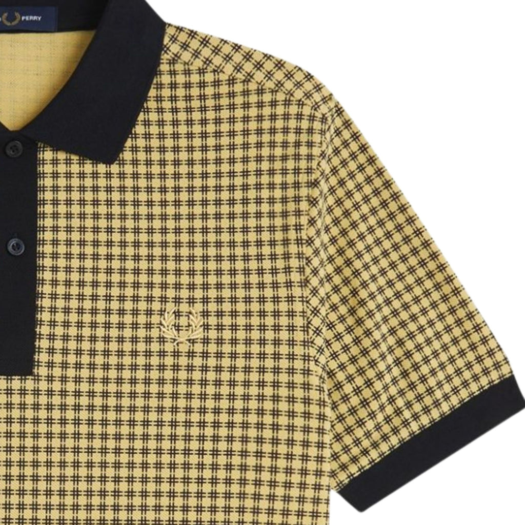 Cross Print Polo Shirt - Black