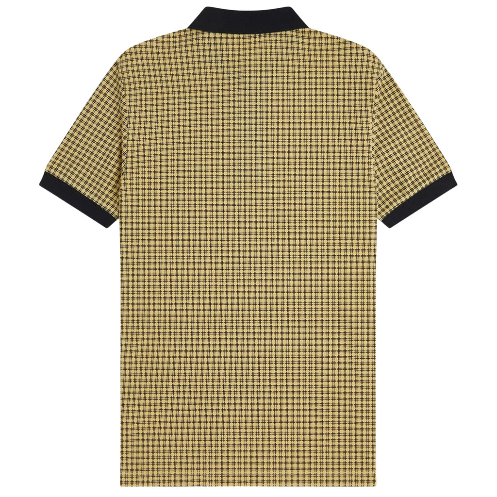 Fred Perry Cross Print Polo Shirt - Black