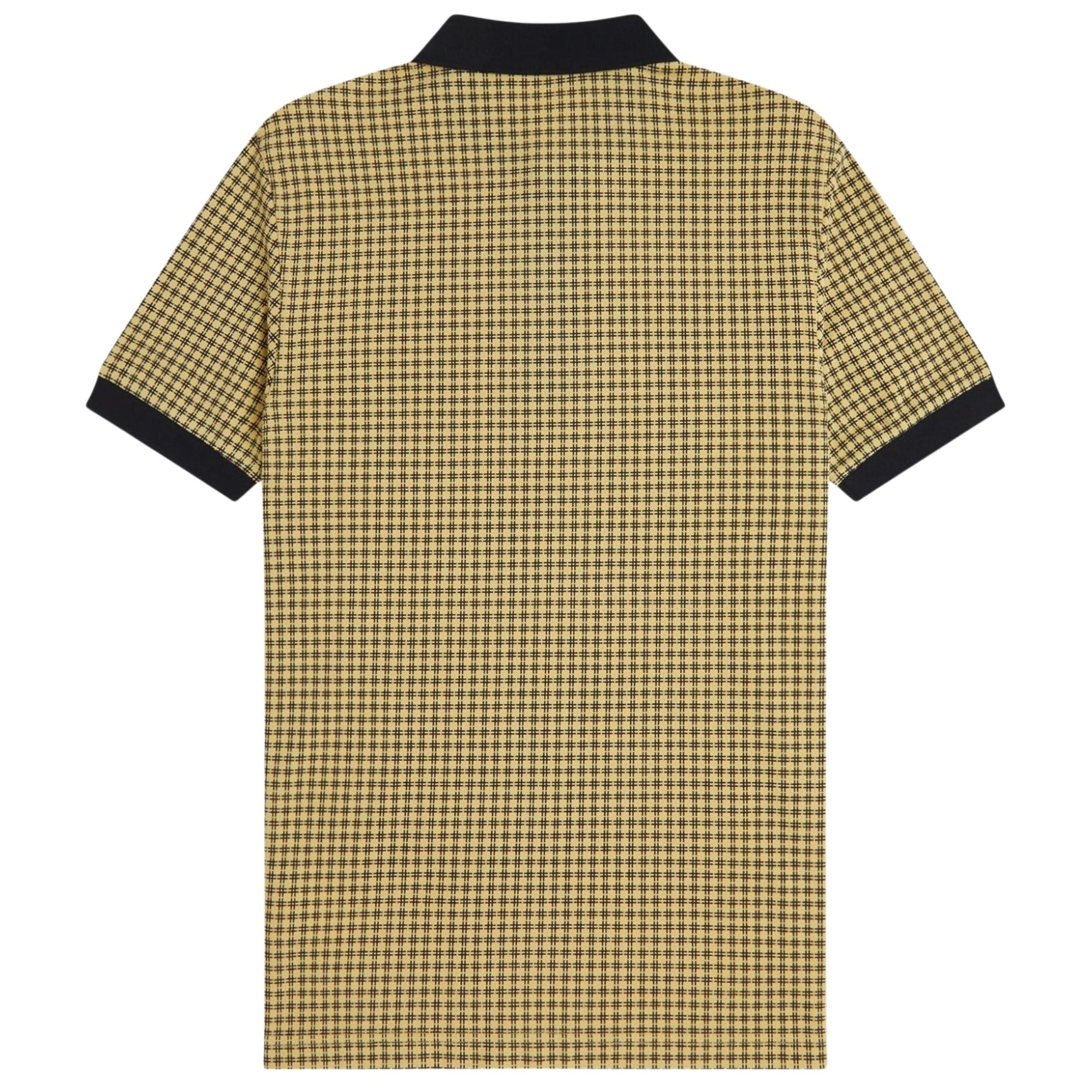 Fred Perry Cross Print Polo Shirt - Black