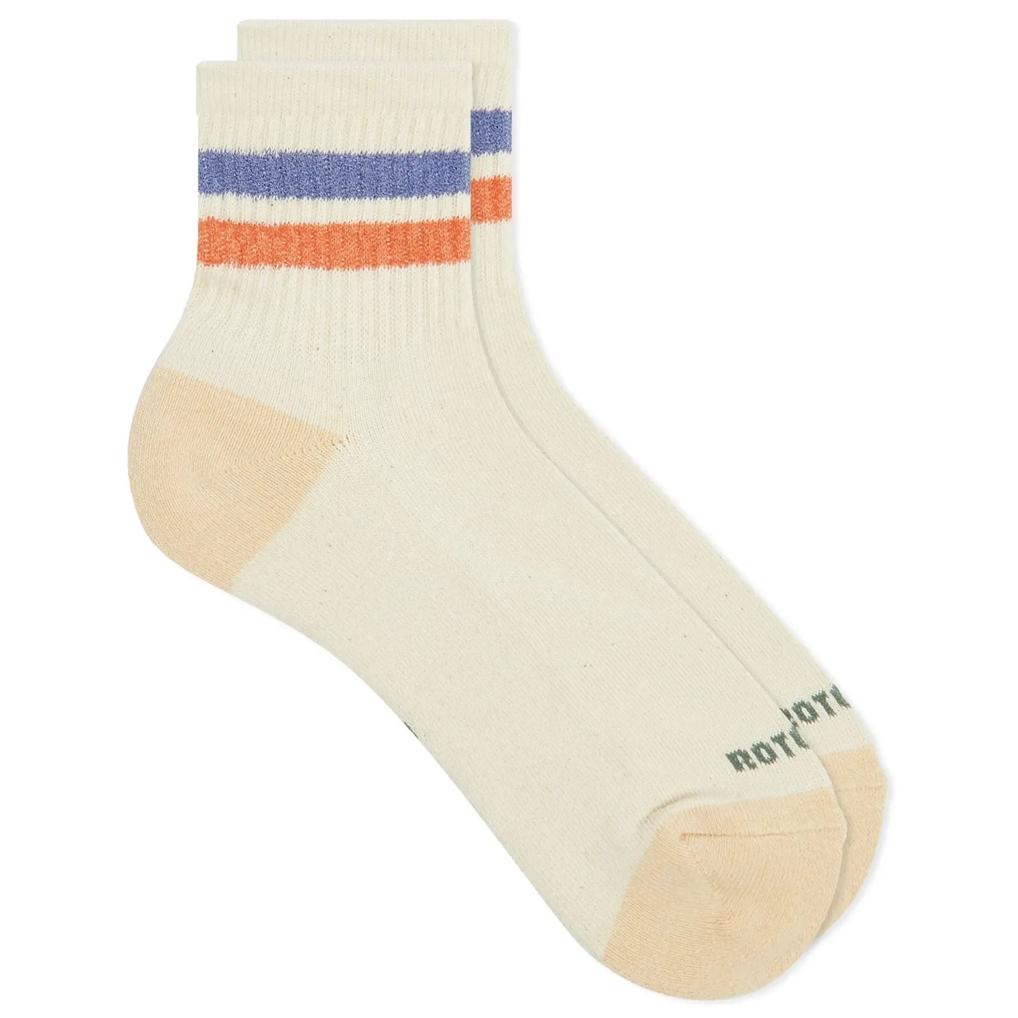 Retro Athletic Ankle Socks - Blue/Orange