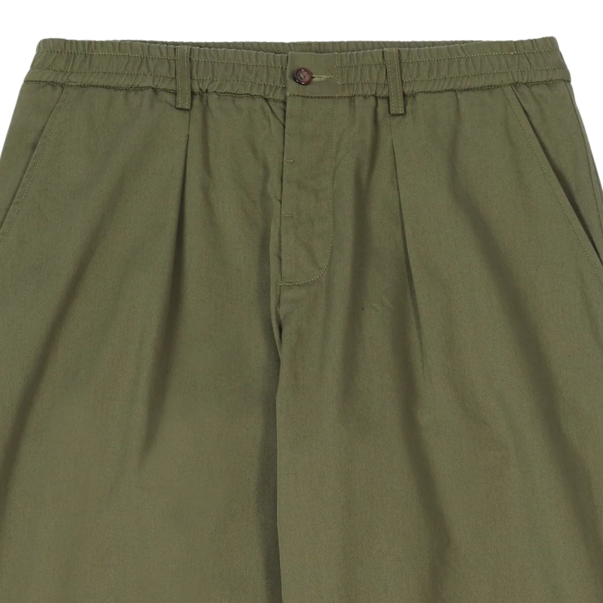 Pleated Track Pant - Olive