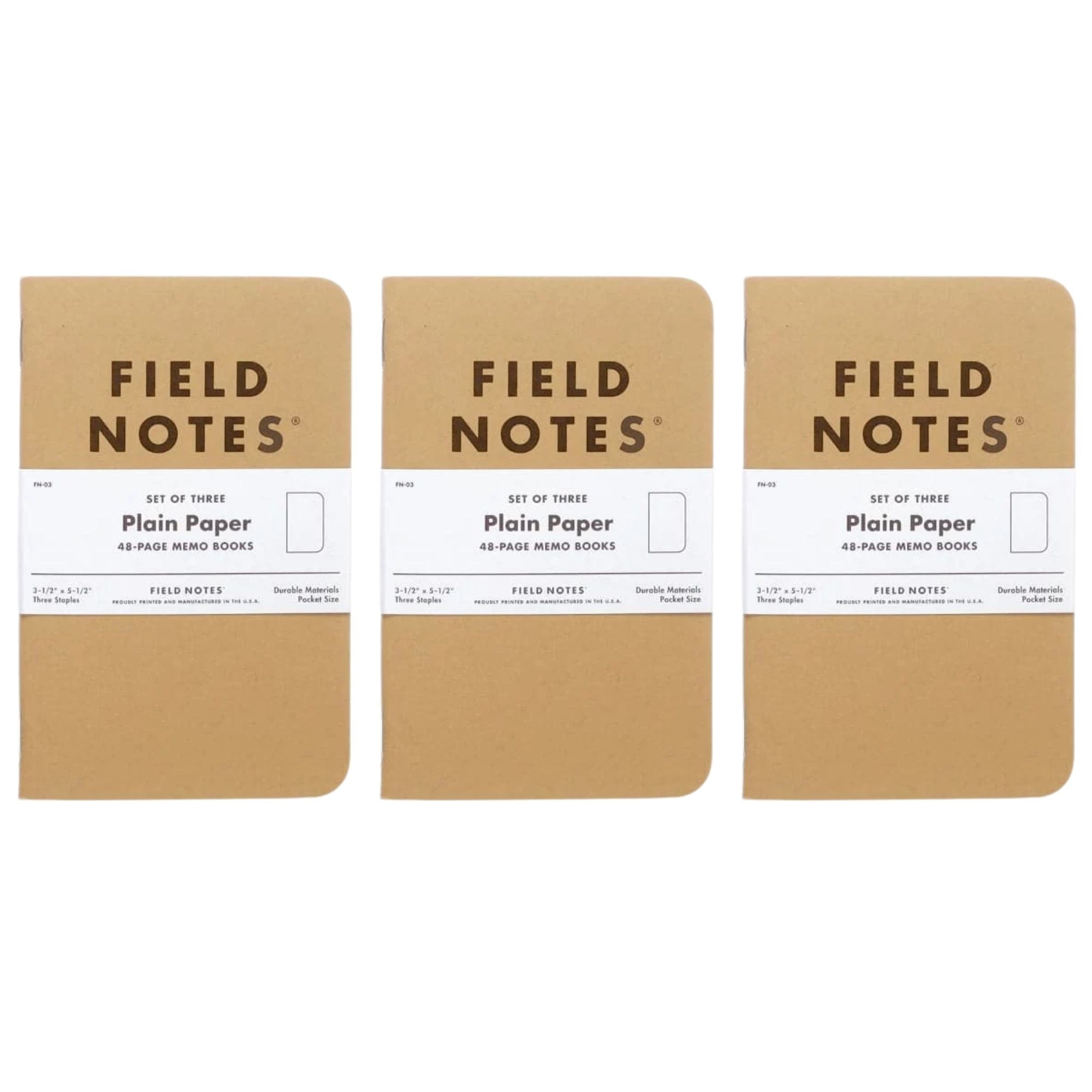 3 Pack Original Kraft - Plain