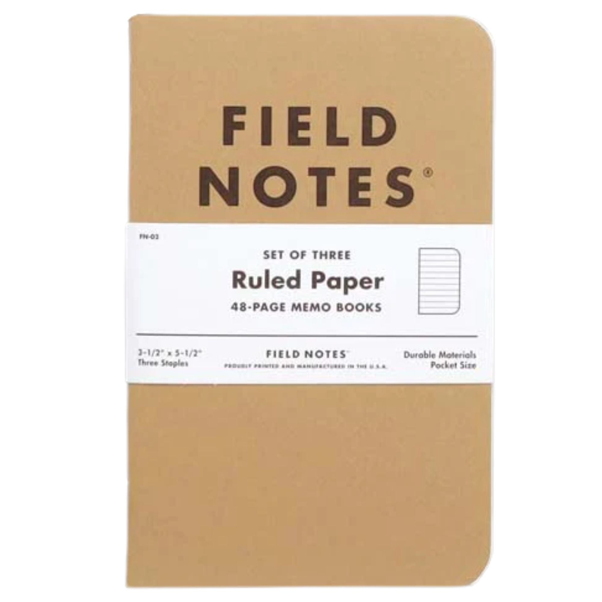 3 Pack original Kraft - Ruled