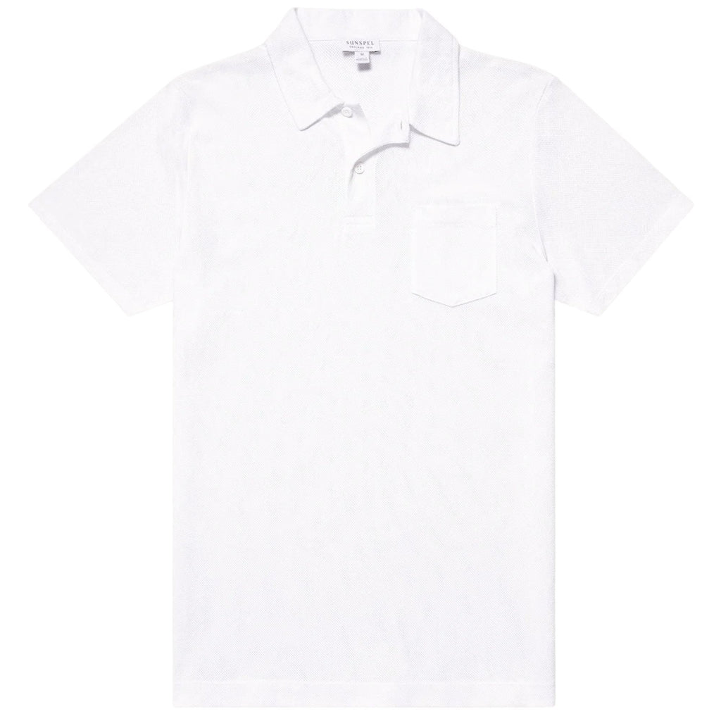 Sunspel Riviera Polo Shirt - White