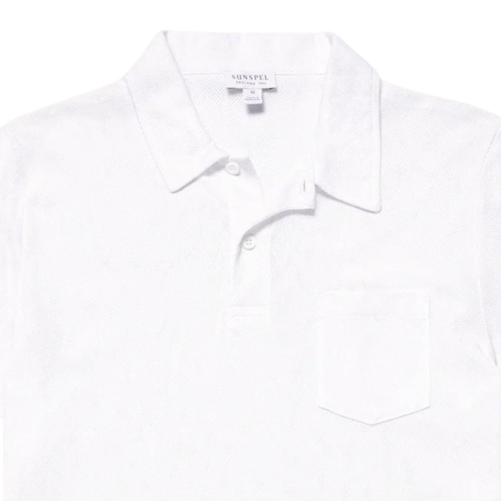 Sunspel Riviera Polo Shirt - White