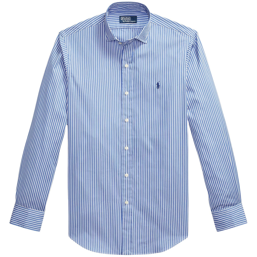 Polo Ralph Lauren Striped Poplin Shirt -  Blue Stripe