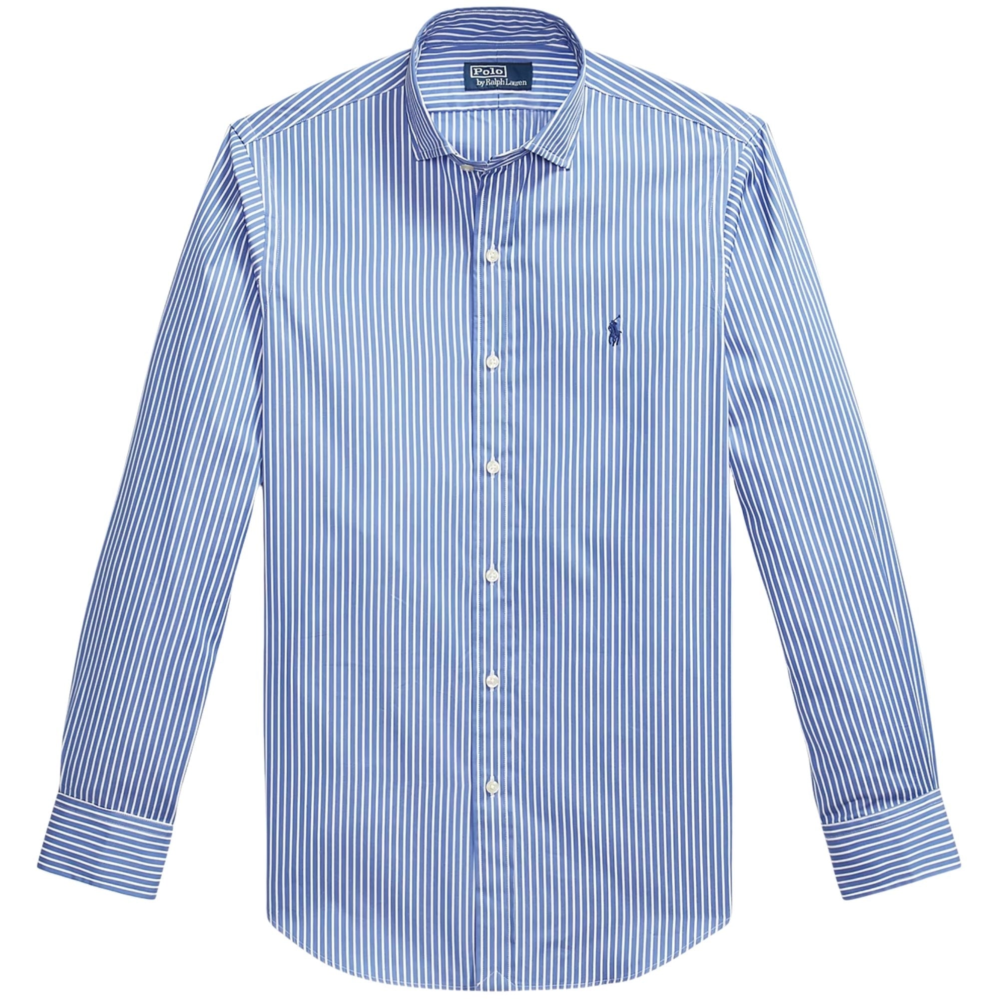 Striped Poplin Shirt -  Blue Stripe