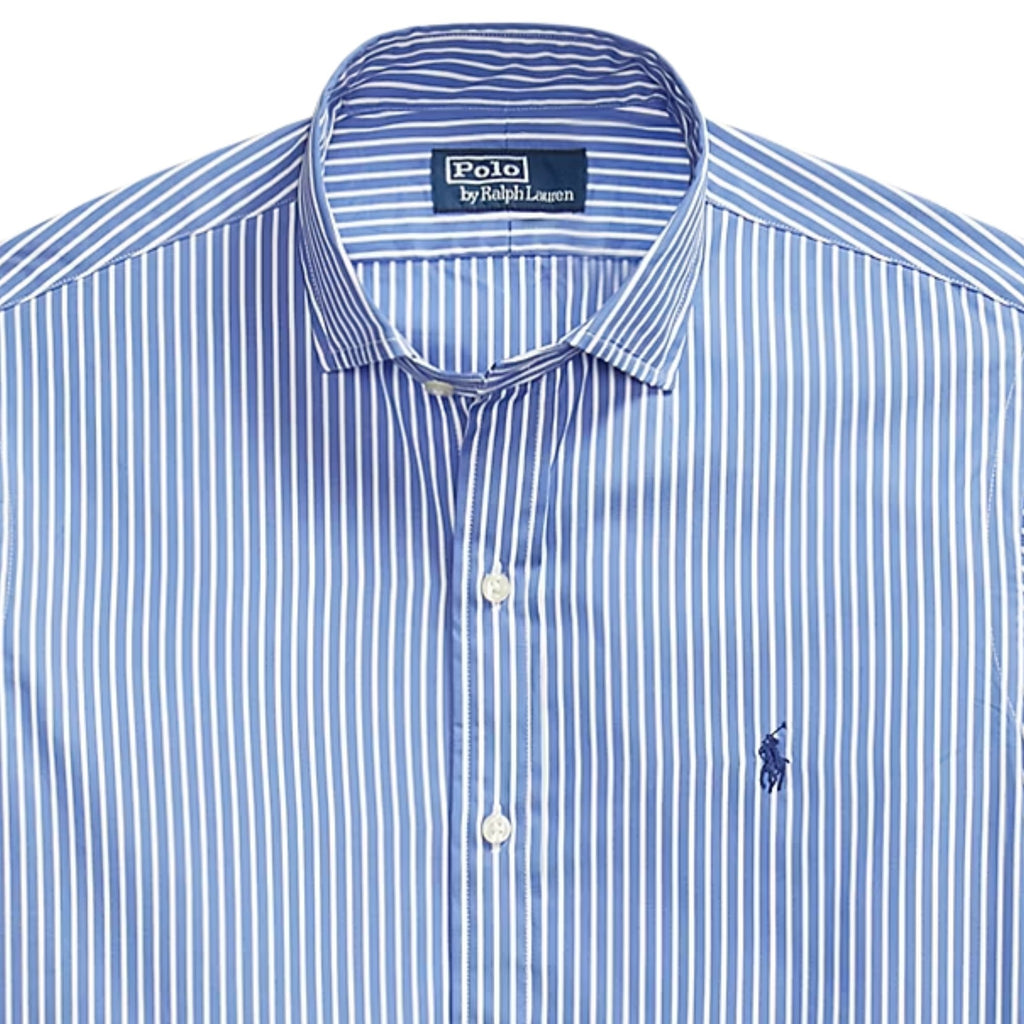 Polo Ralph Lauren Striped Poplin Shirt -  Blue Stripe