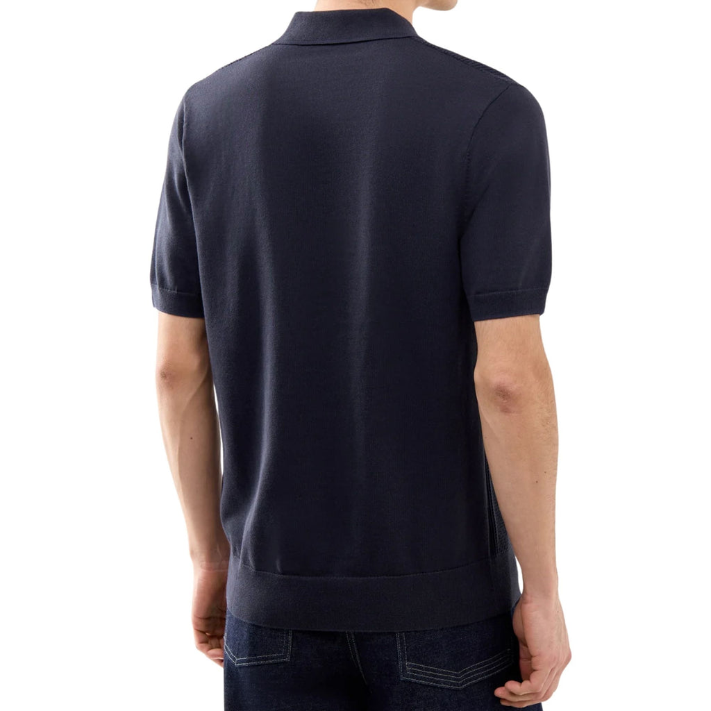 Fred Perry Tonic Waffle Knitted Shirt - Navy