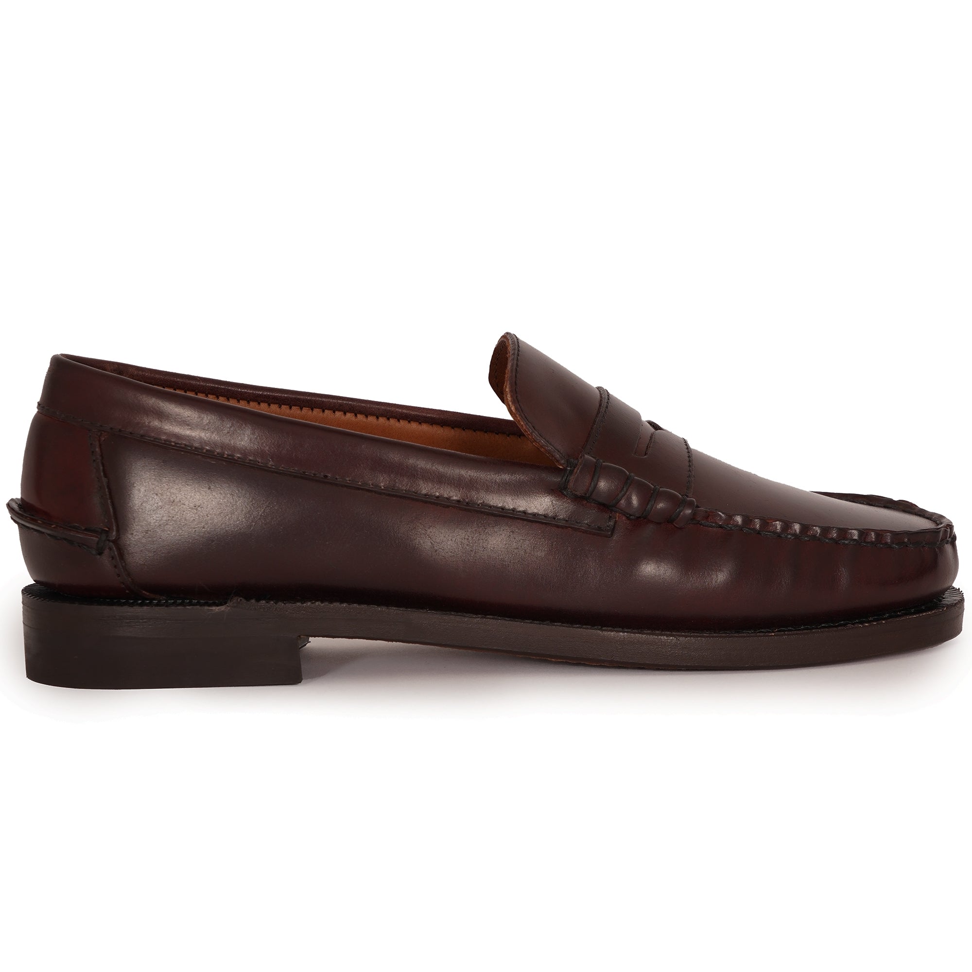x Stuarts Dan Cordovan Penny Loafer - Brown Burgundy