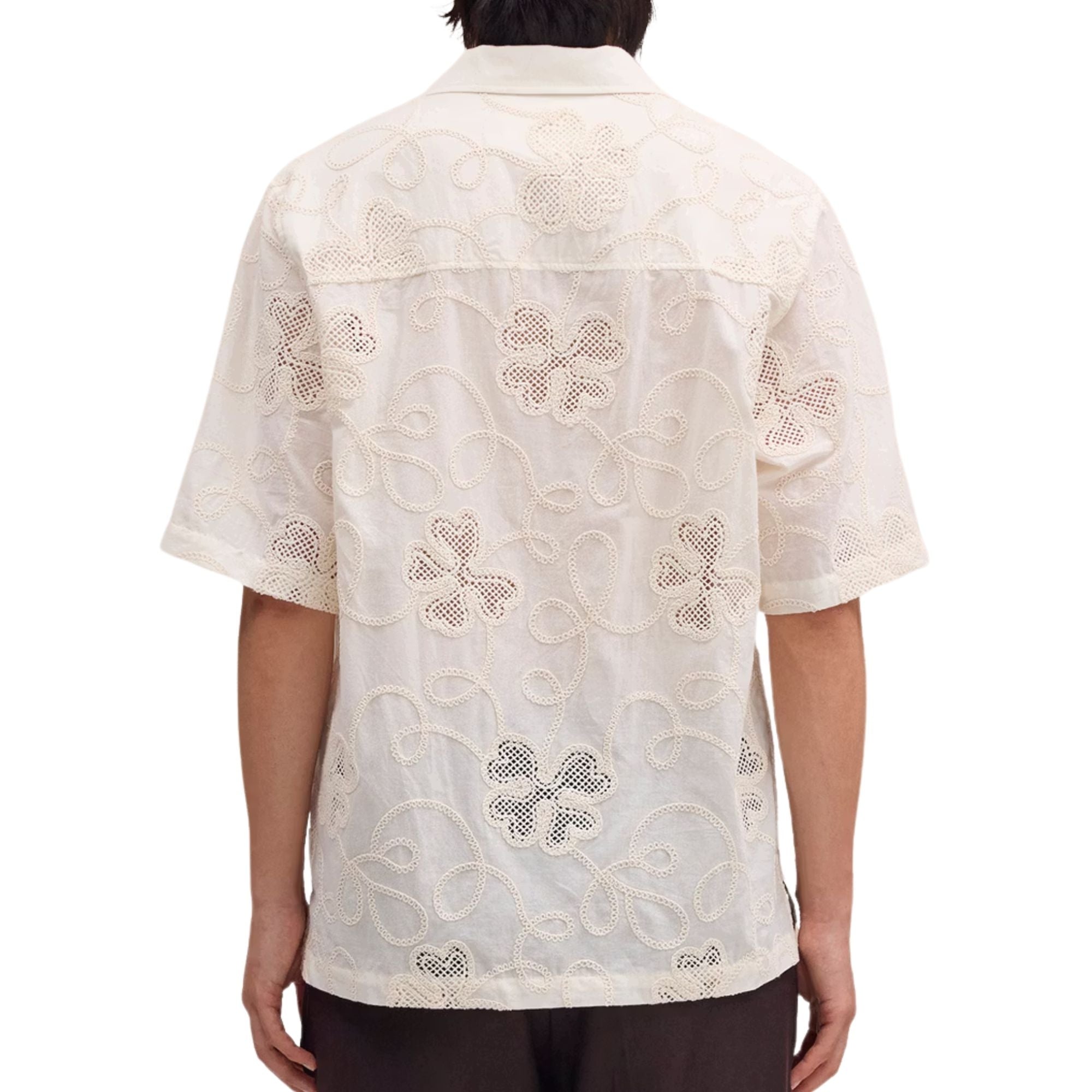 Ben Embroidery Shirt - Ivory
