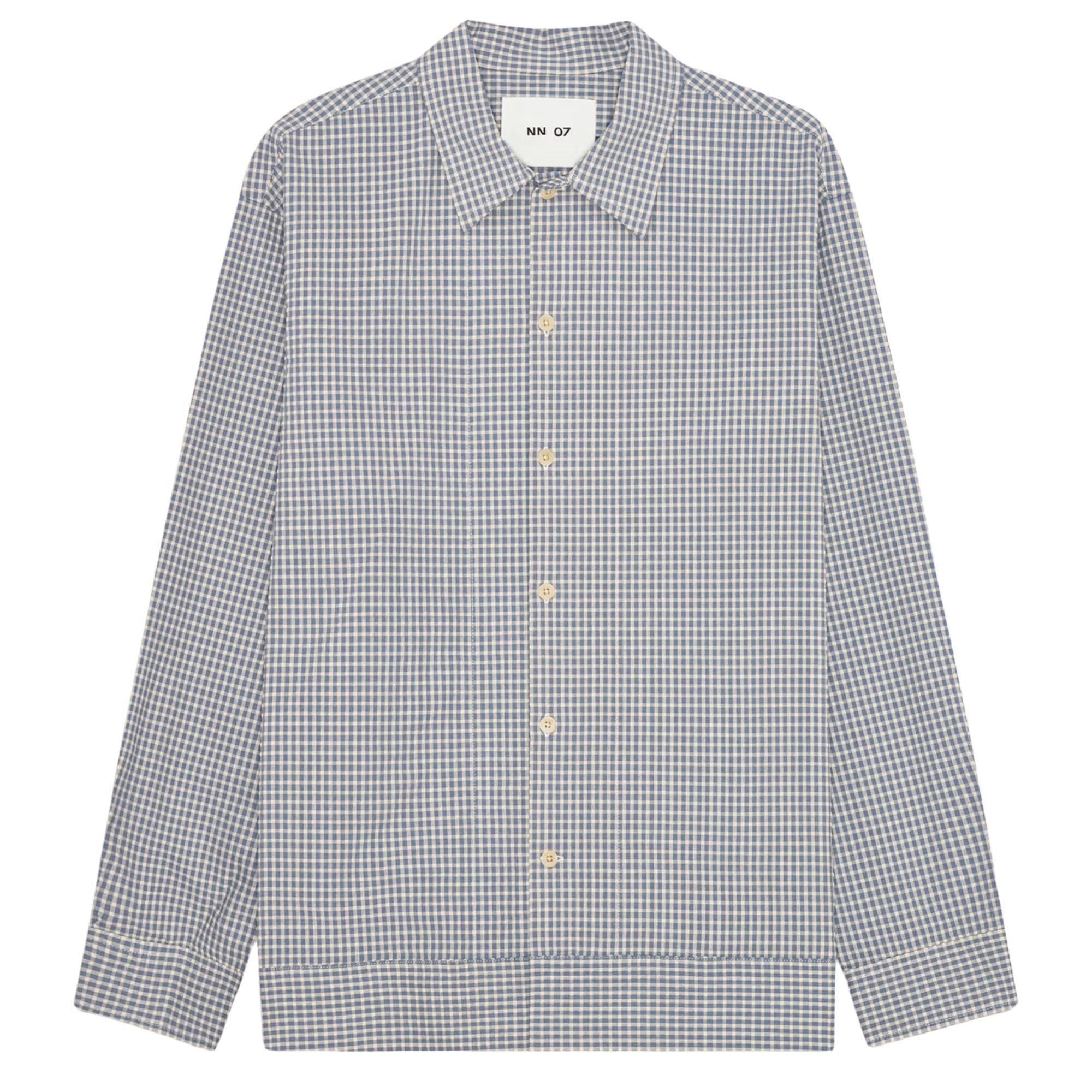 Reed Seersucker Overshirt - Stone Blue