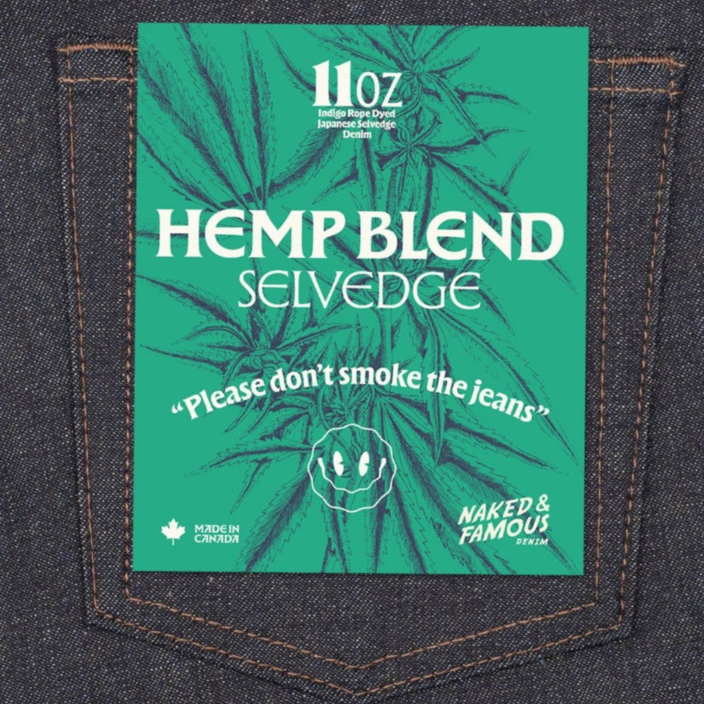 Naked and Famous Denim Weird Guy Hemp Blend Selvedge - Indigo