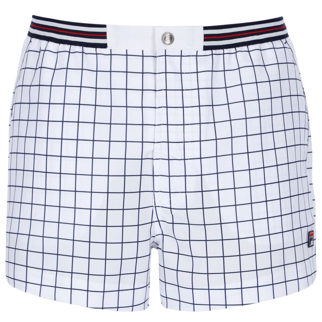 Fila Vintage High Tide Terry Stripe Shorts - White