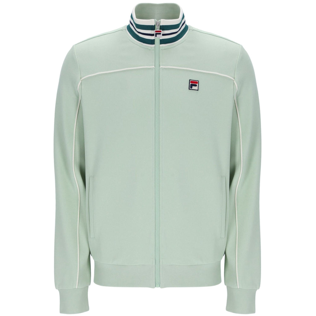 Fila Vintage Federico Tipped Neck Track Jacket - Surf Spray