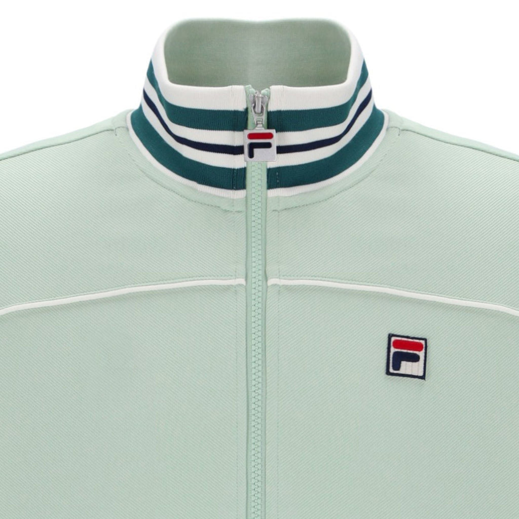 Fila Vintage Federico Tipped Neck Track Jacket - Surf Spray
