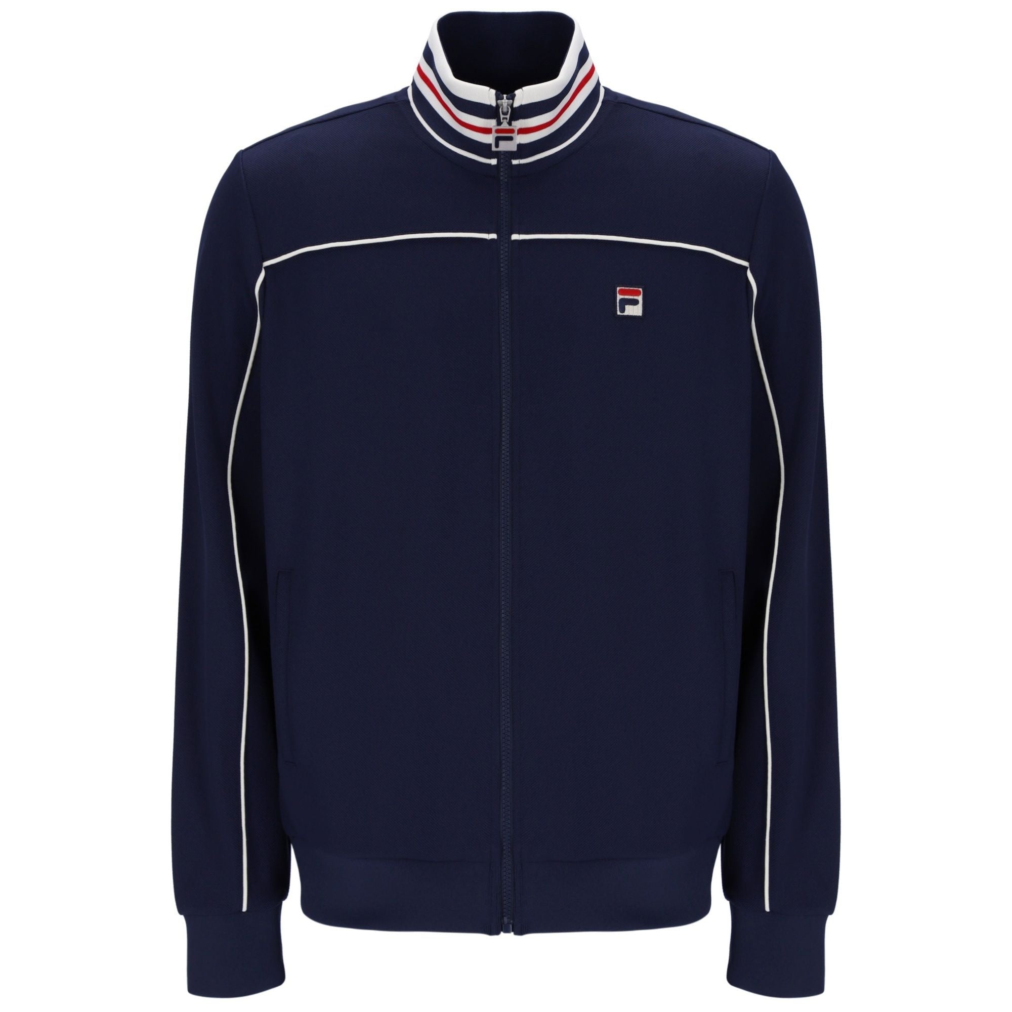 Federico Tipped Neck Track Jacket - Fila Navy