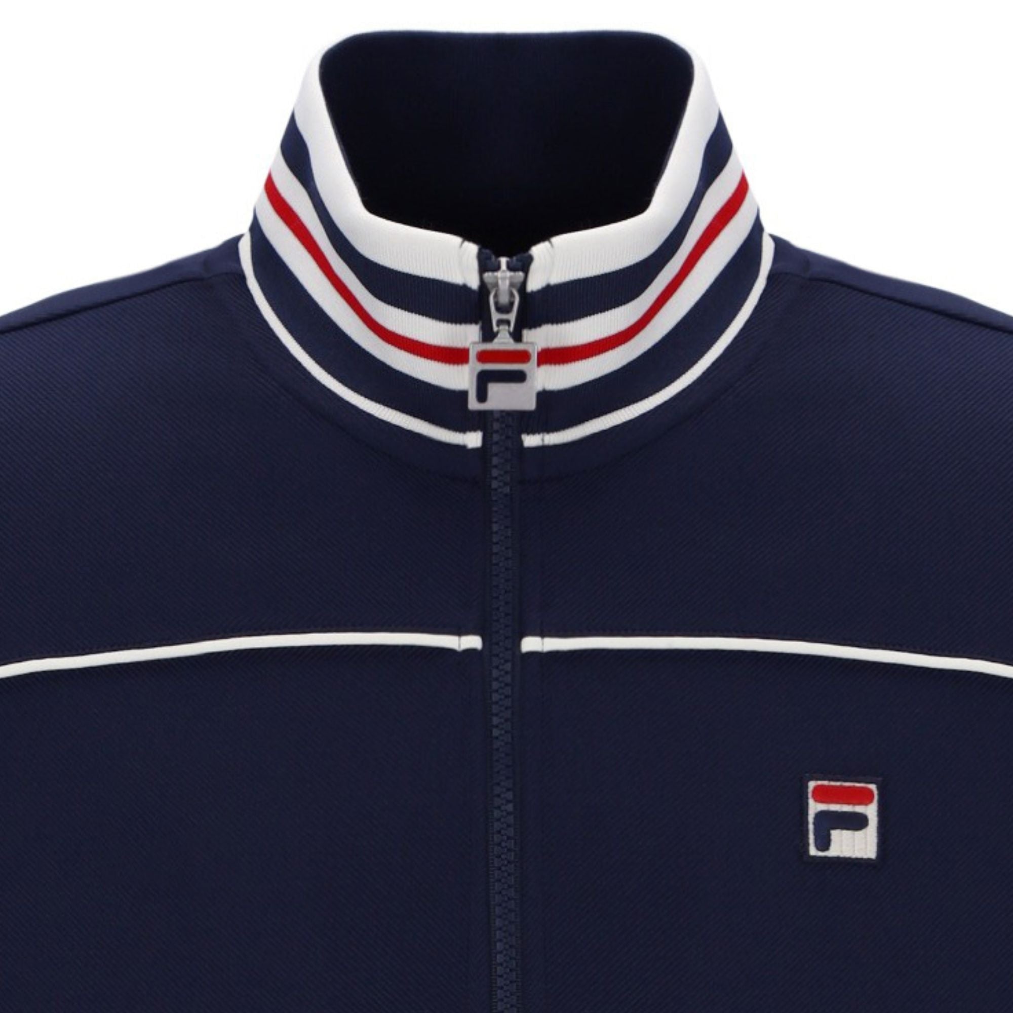 Federico Tipped Neck Track Jacket - Fila Navy