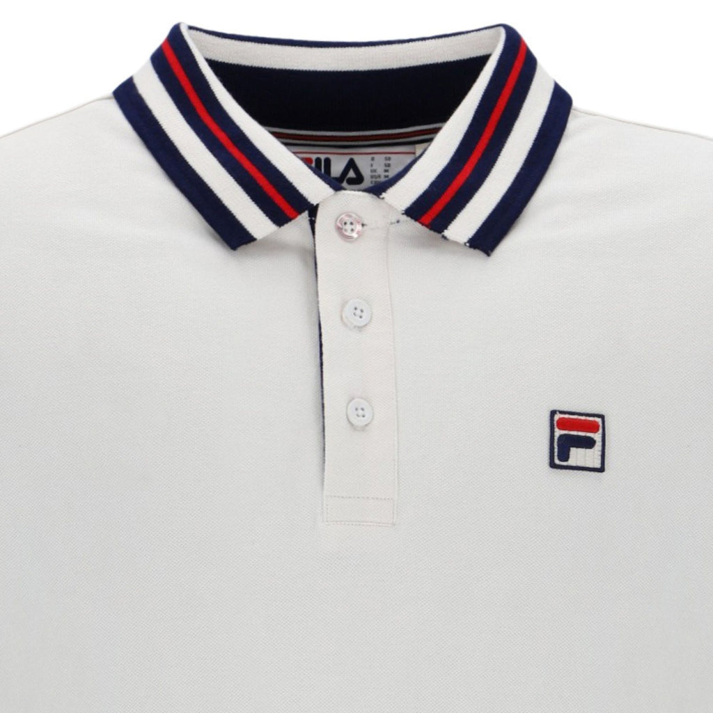 Fila Vintage Achille Heritage Tape Polo - Gardenia