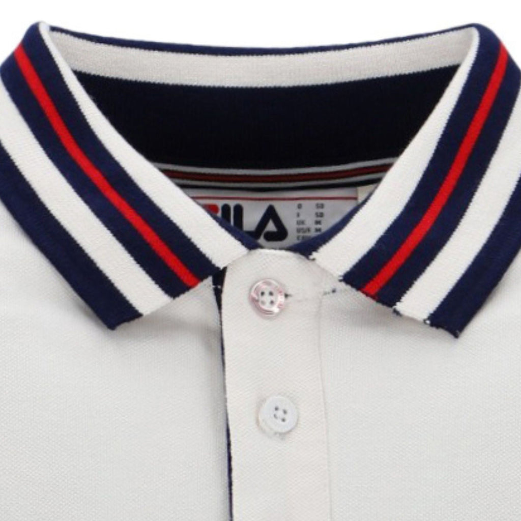 Fila Vintage Achille Heritage Tape Polo - Gardenia