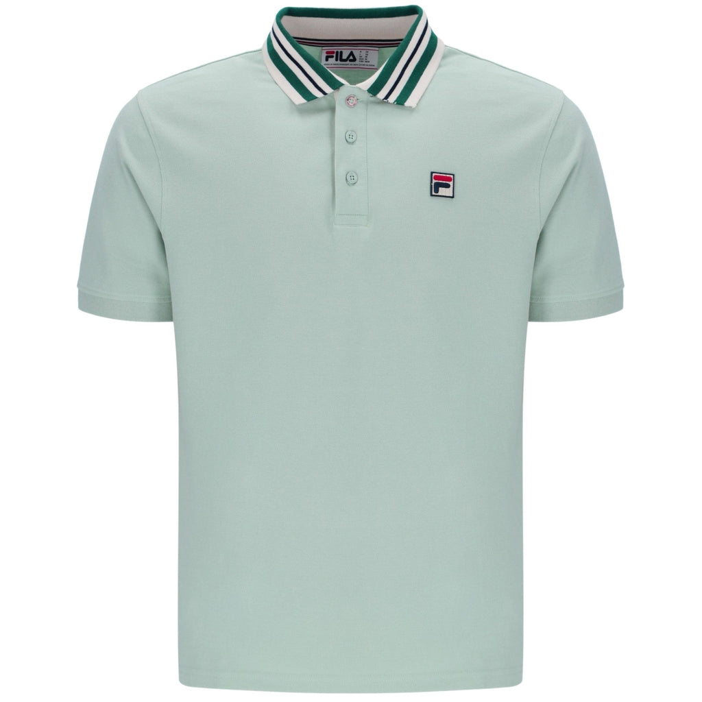 Fila Vintage Achille Heritage Tape Polo - Surf Spray