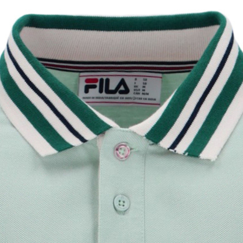 Fila Vintage Achille Heritage Tape Polo - Surf Spray
