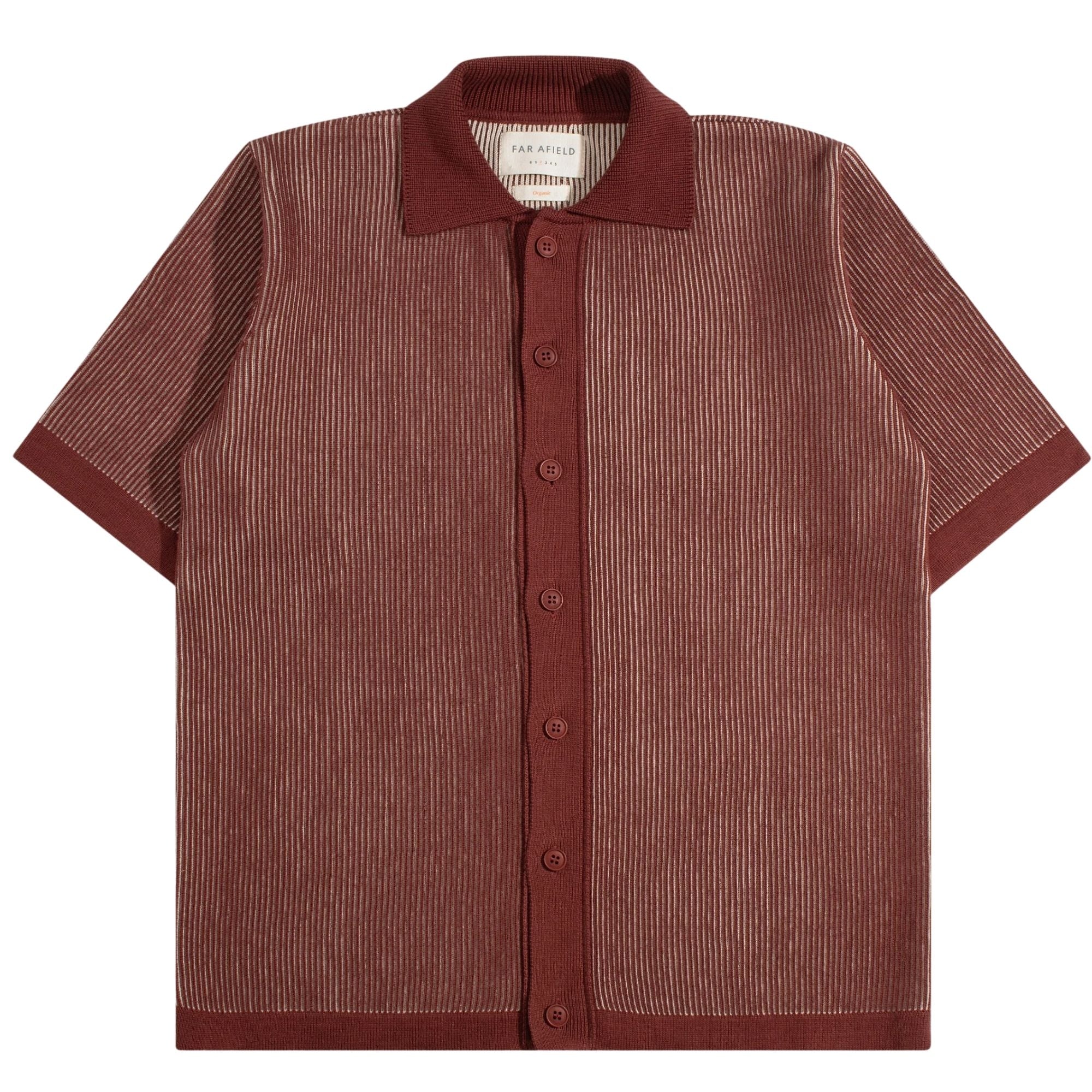 Velzy Helio Stripe Knit Shirt - Red/Sand