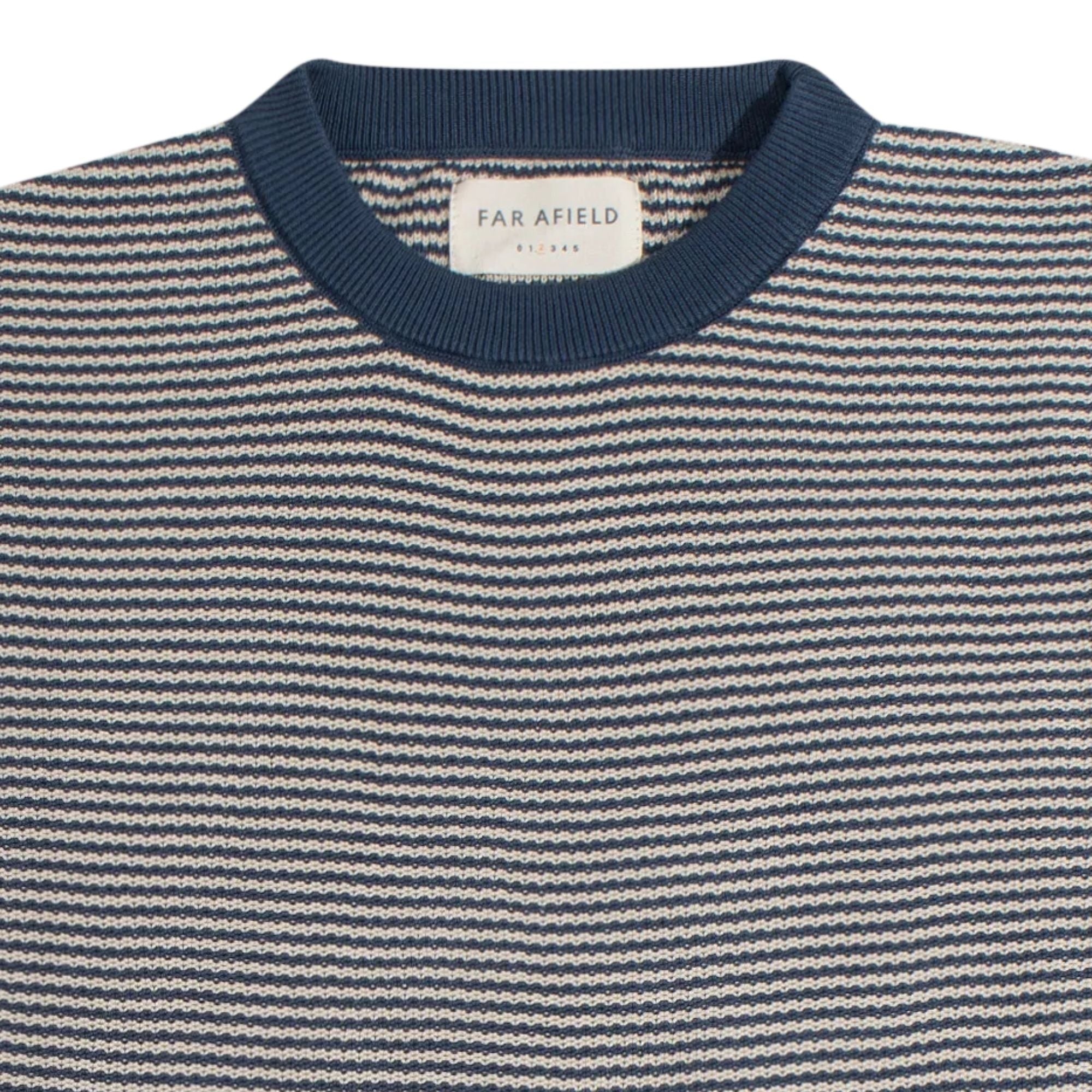 Newport Knit T-Shirt - Blue/Sand