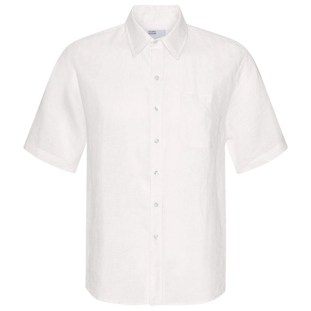 Colorful Standard Linen Short Sleeve Shirt - Optical White