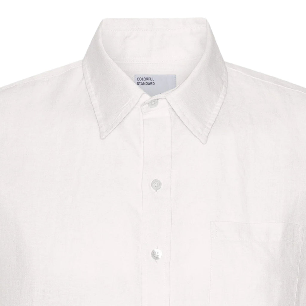 Colorful Standard Linen Short Sleeve Shirt - Optical White
