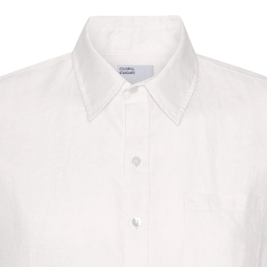 Colorful Standard Linen Short Sleeve Shirt - Optical White