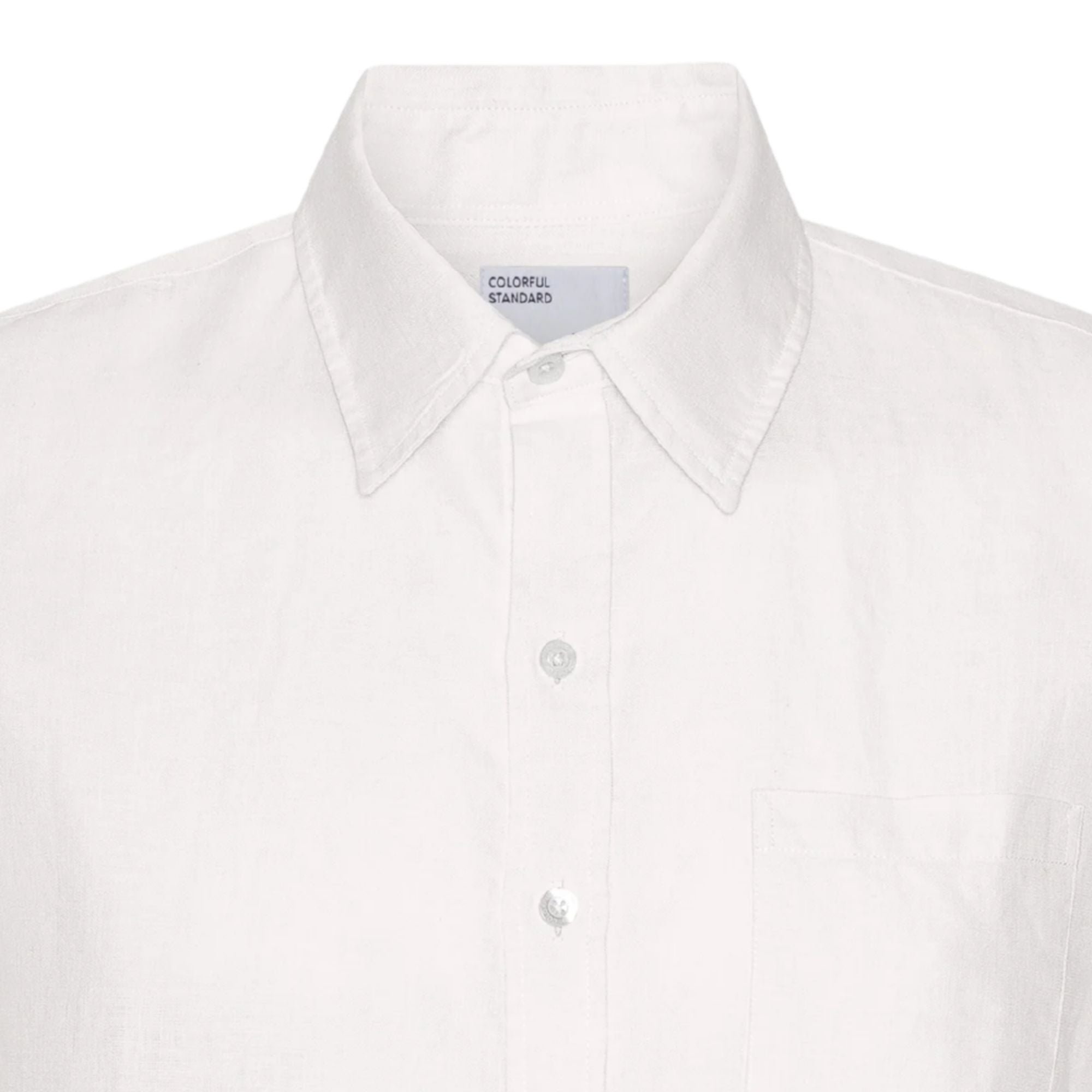 Colorful Standard Linen Short Sleeve Shirt - Optical White