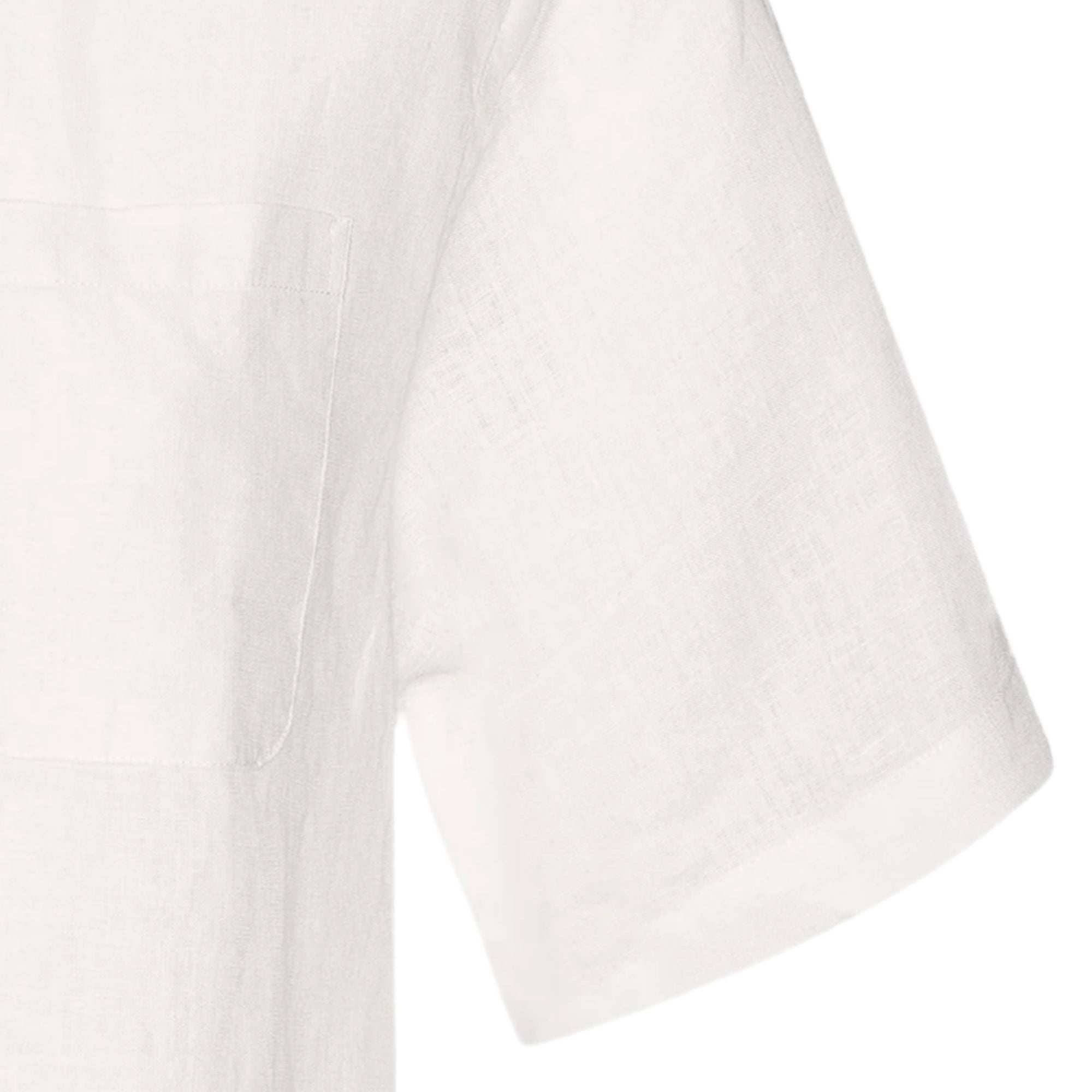 Linen Short Sleeve Shirt - Optical White