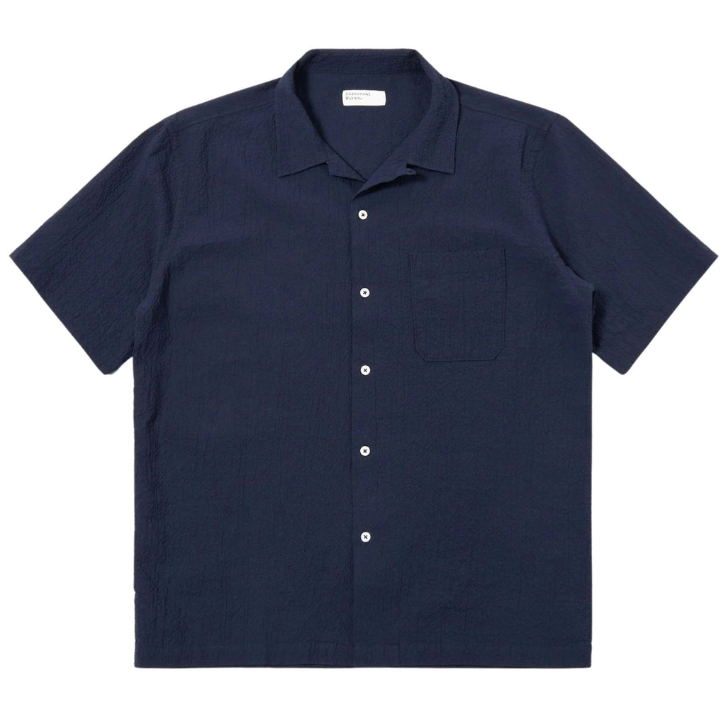 Seersucker Road Shirt - Navy