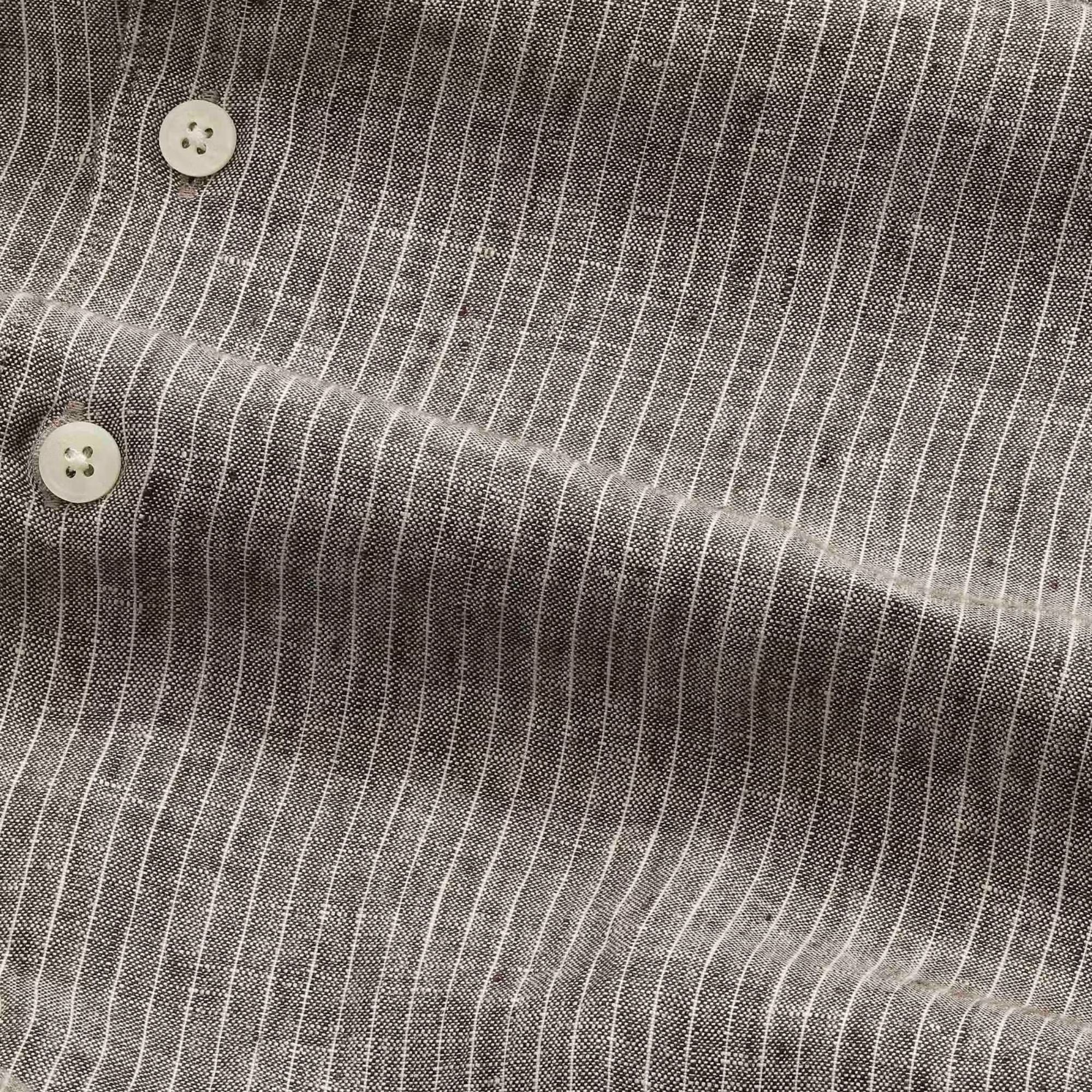 Enzo Classic Collar Linen Shirt - Clay