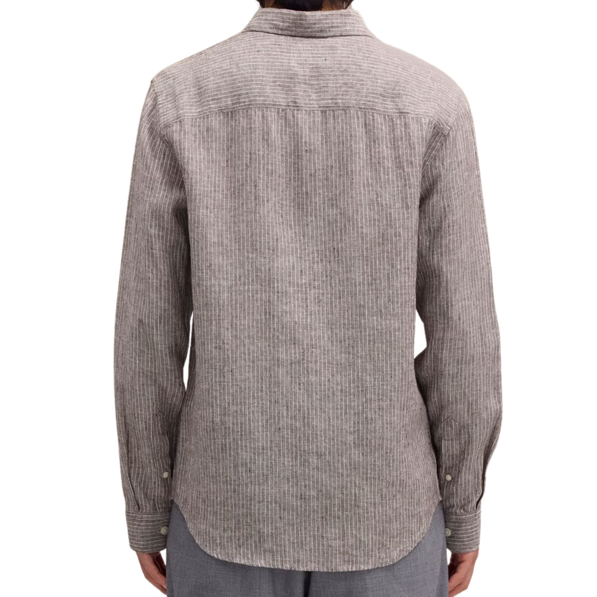 Enzo Classic Collar Linen Shirt - Clay