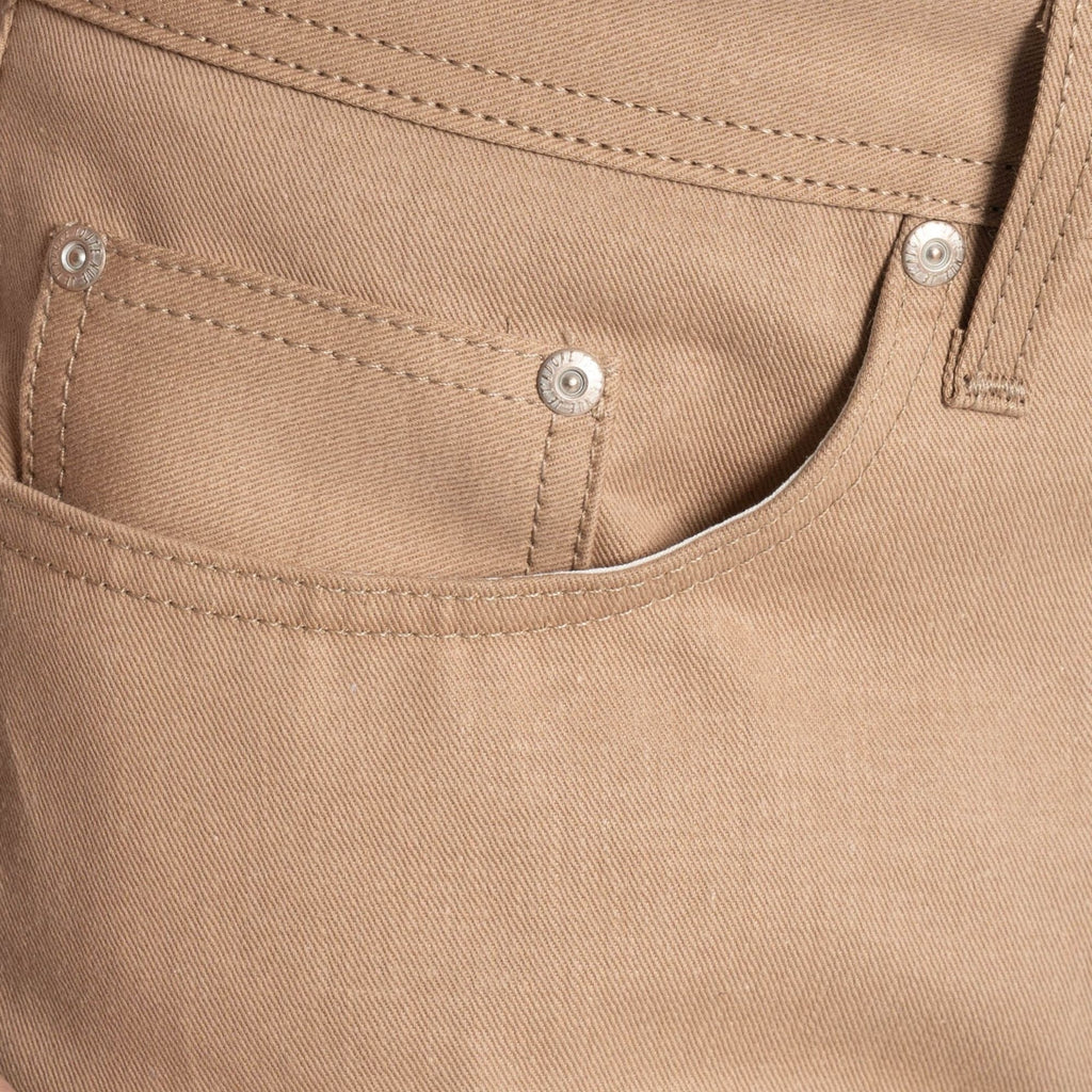 Naked and Famous Denim Weird Guy Selvedge Slack - Beige
