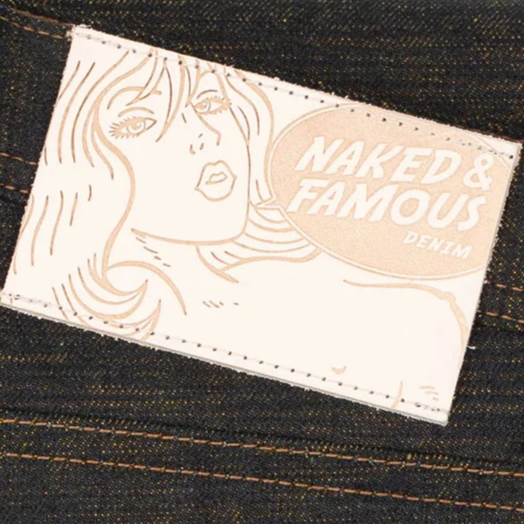 Naked and Famous Denim Weird Guy Citrus Kasuri Selvedge - Indigo