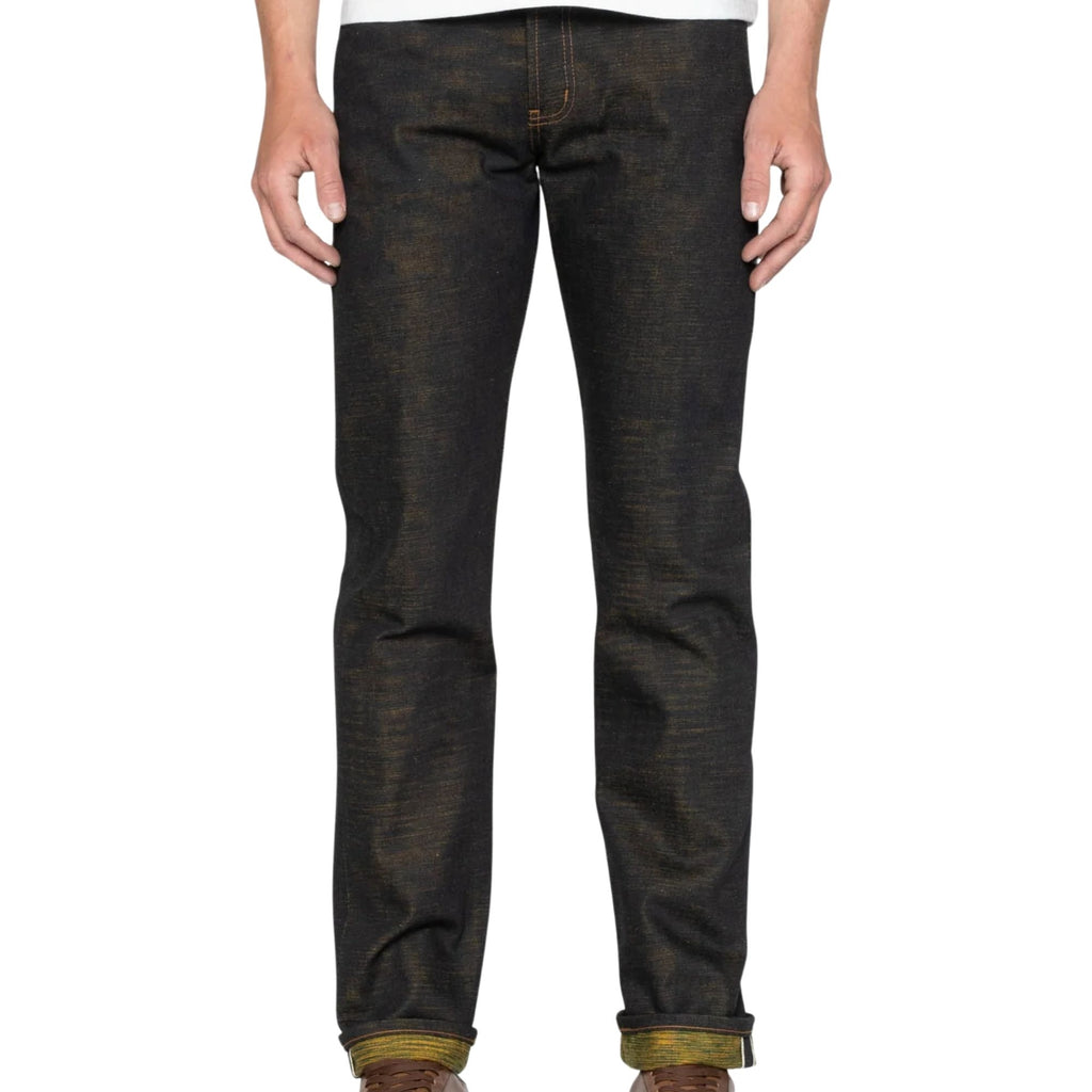 Naked and Famous Denim Weird Guy Citrus Kasuri Selvedge - Indigo