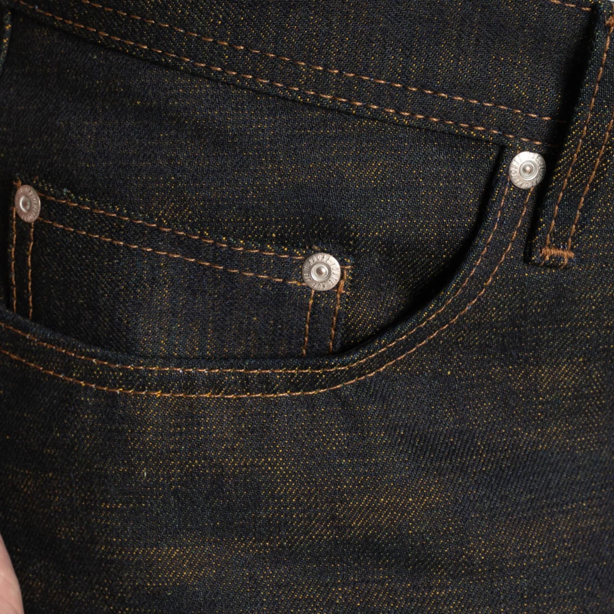 Naked and Famous Denim Weird Guy Citrus Kasuri Selvedge - Indigo