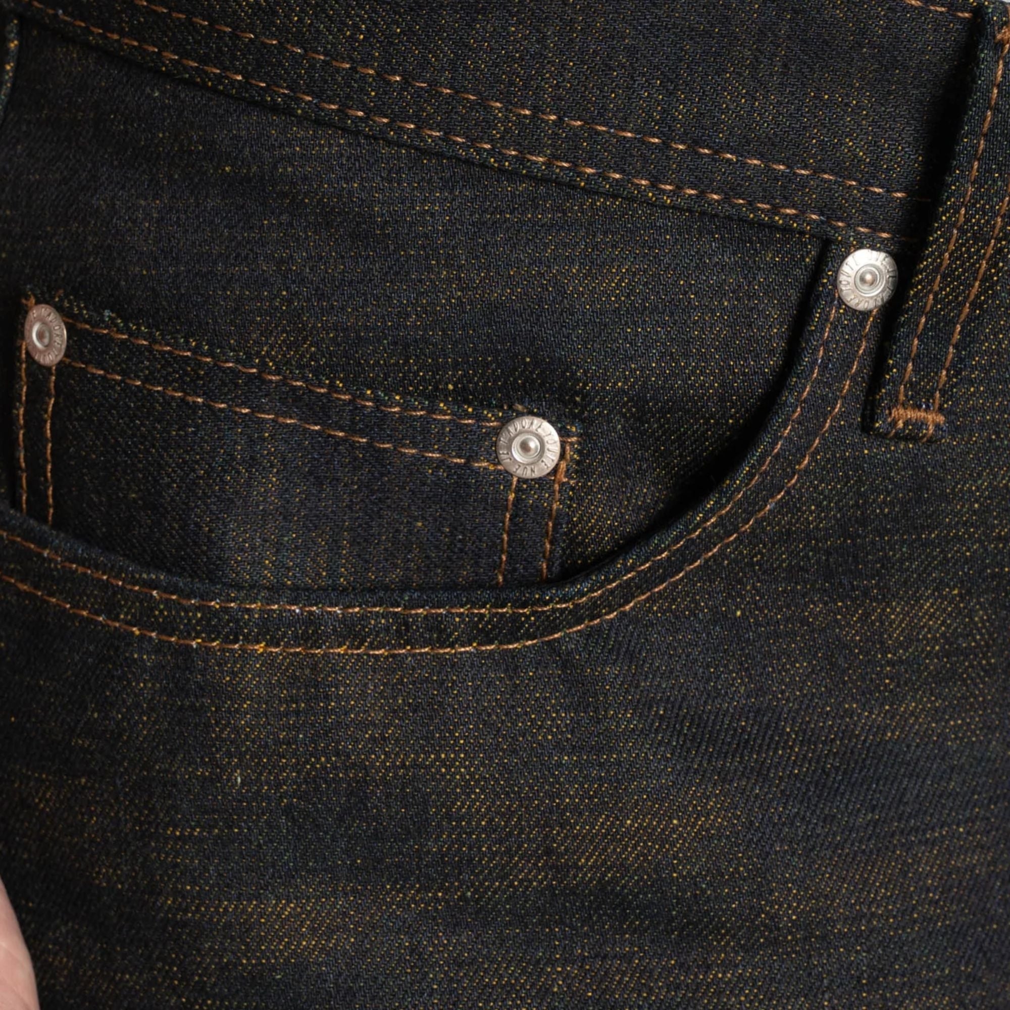 Naked and Famous Denim Weird Guy Citrus Kasuri Selvedge - Indigo