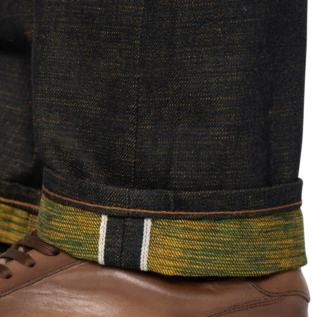 Naked and Famous Denim Weird Guy Citrus Kasuri Selvedge - Indigo