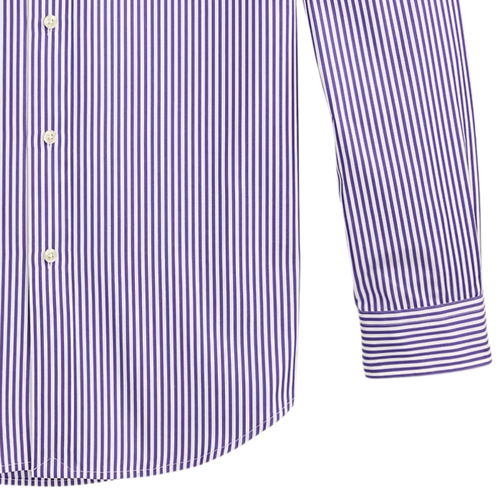 Polo Ralph Lauren Custom Fit Striped Poplin Shirt - Purple