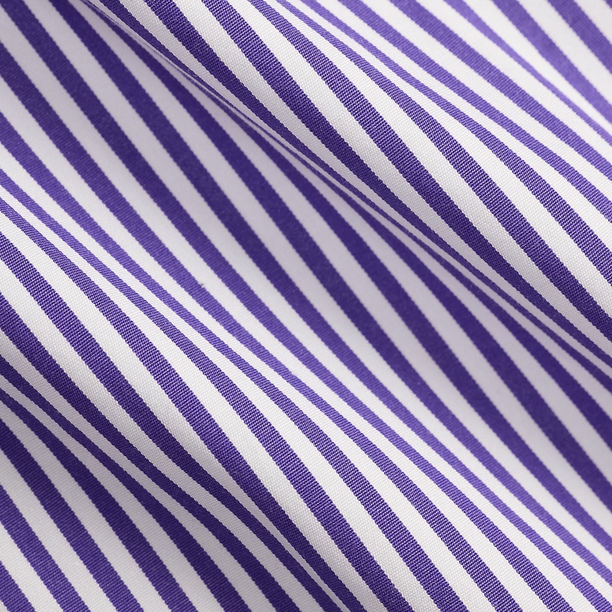 Custom Fit Striped Poplin Shirt - Purple