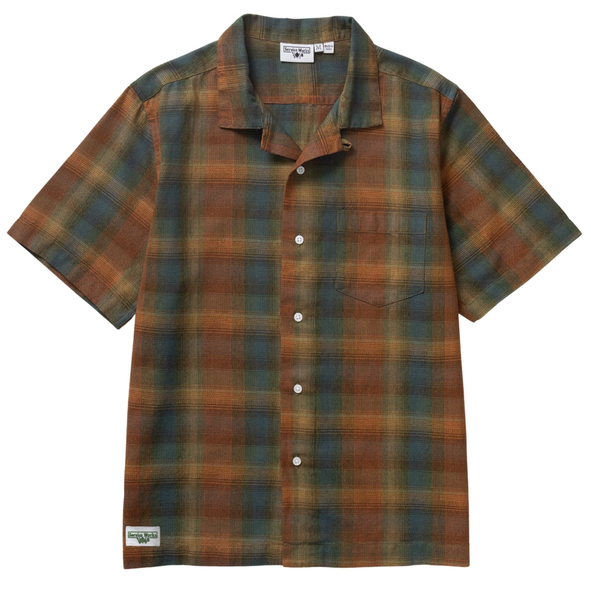 Plaid Resort Shirt - Brown
