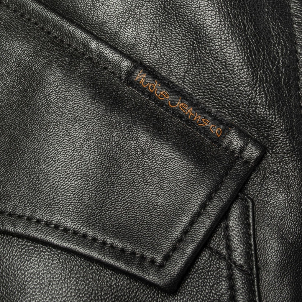 Nudie Jeans Blake Zip Leather Jacket - Black